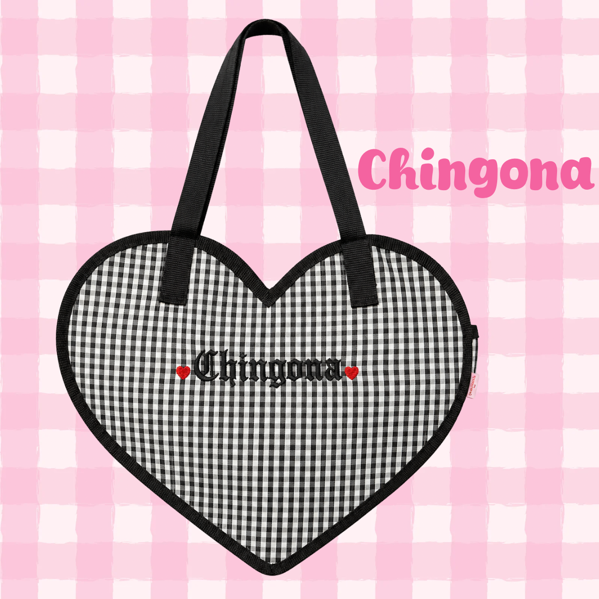 Chingona embroidered bolsa de Mercado
