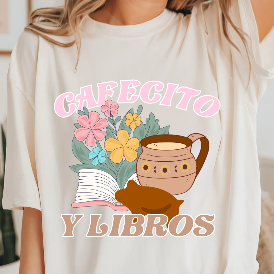Cafecito y Libros t-shirt