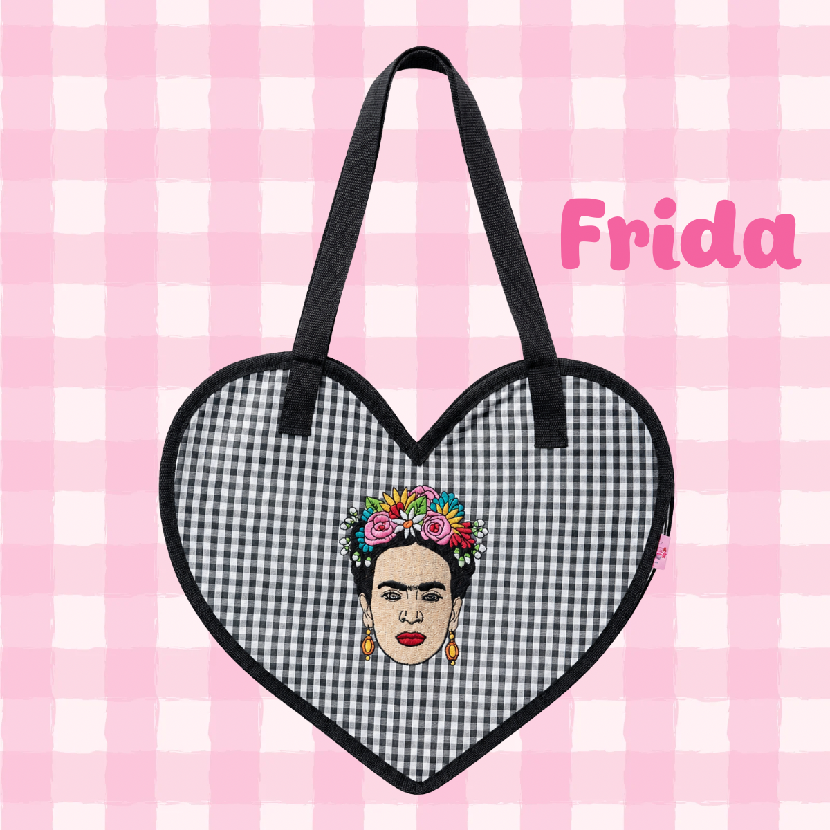 Frida embroidered bolsa de Mercado