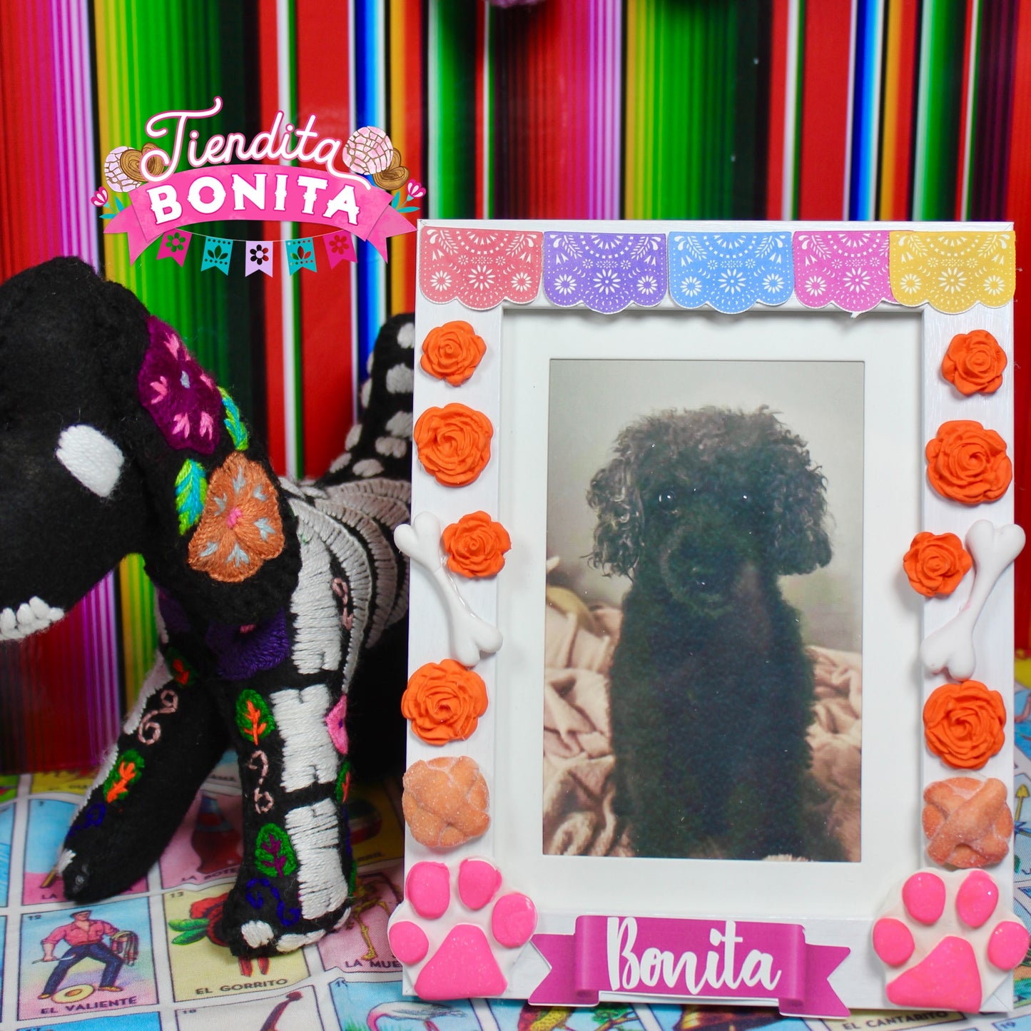 Memory dog frame for día de los muertos (Read description)