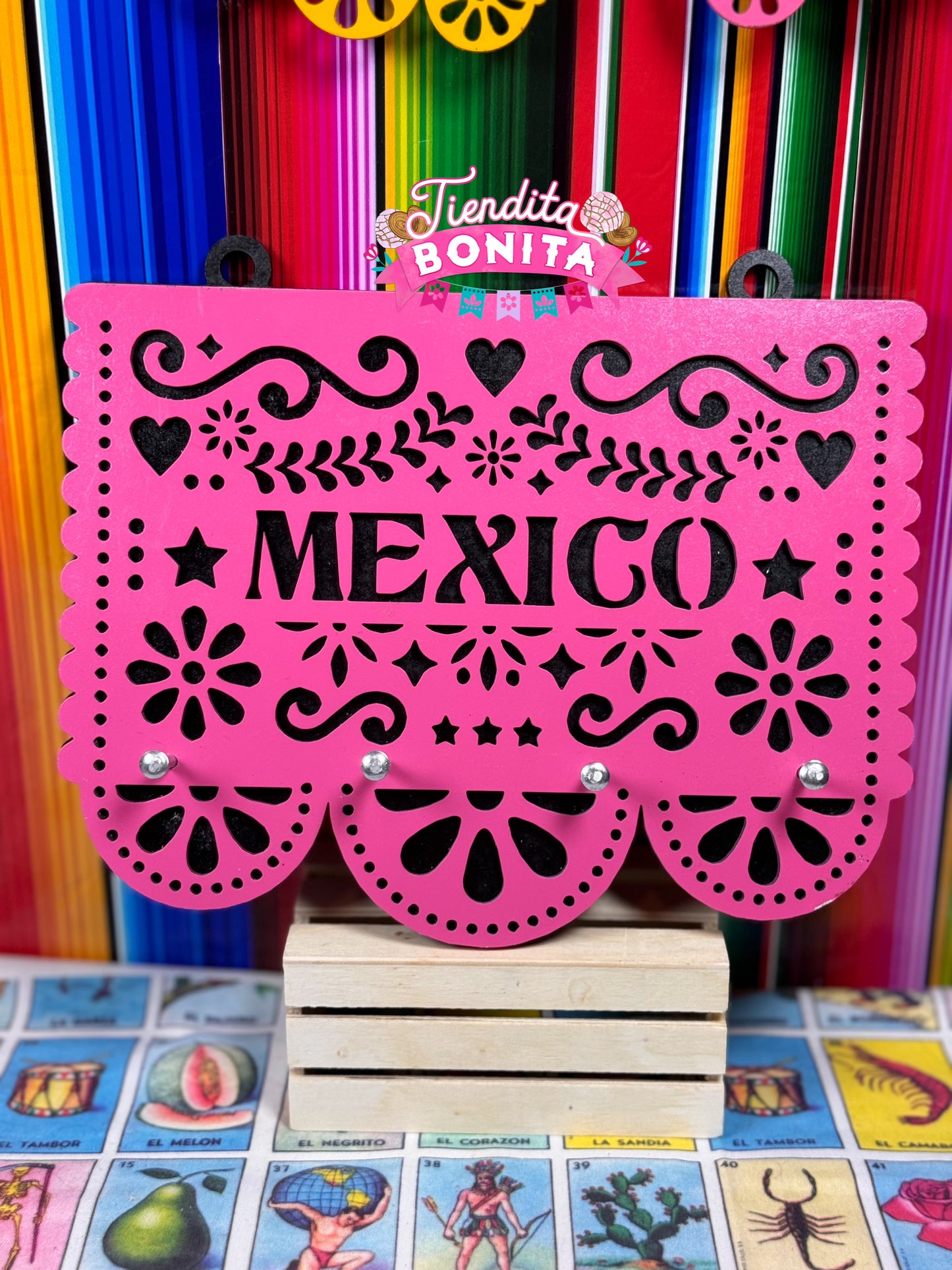 Pink banner porta llavero