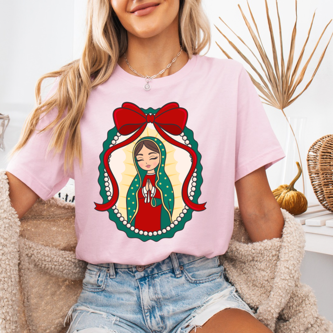 Girly red Virgencita t-shirt / crewneck