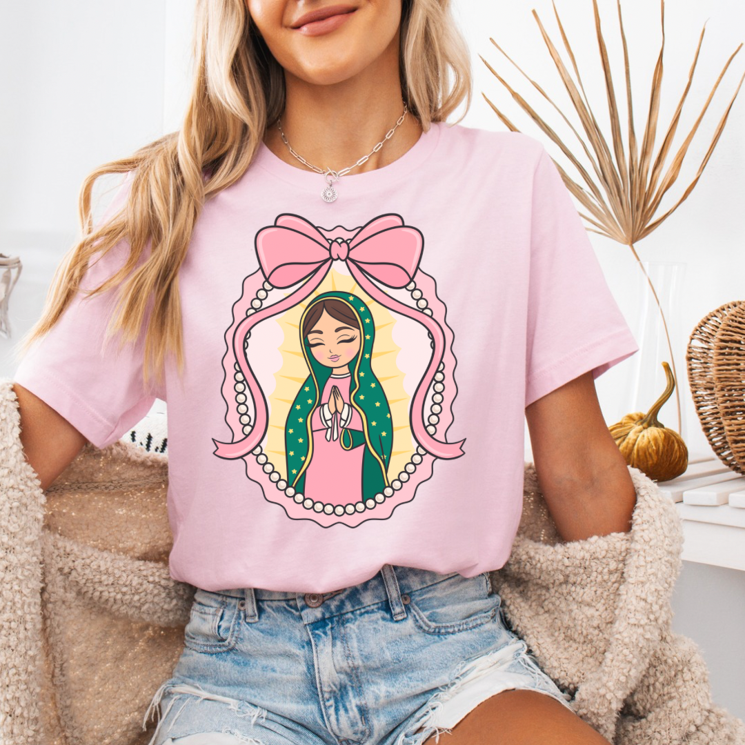 Girly pink Virgencita t-shirt / crewneck