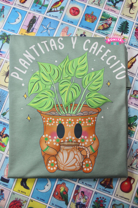 Plantitas y cafecito t-shirt