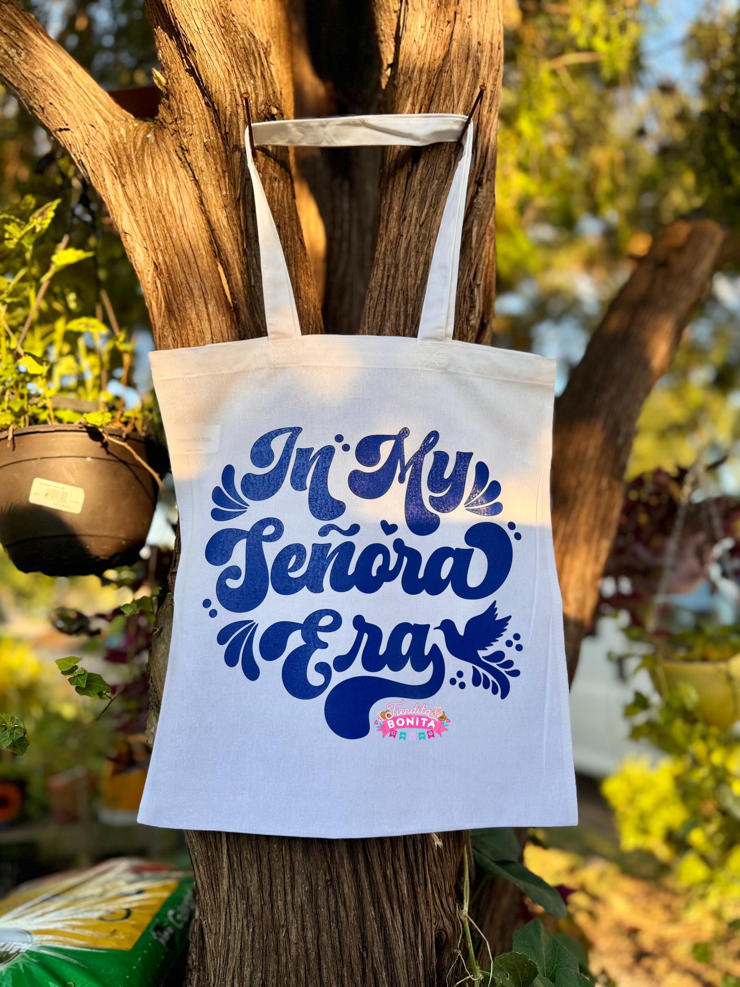 Blue señora era tote