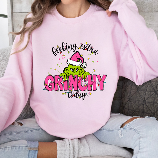 Feeling extra Grinchy crewneck