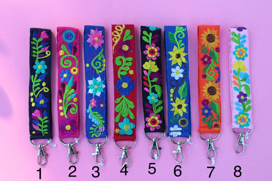 Embroidered key fobs