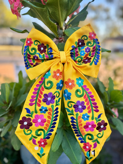 Mexican embroidered bows