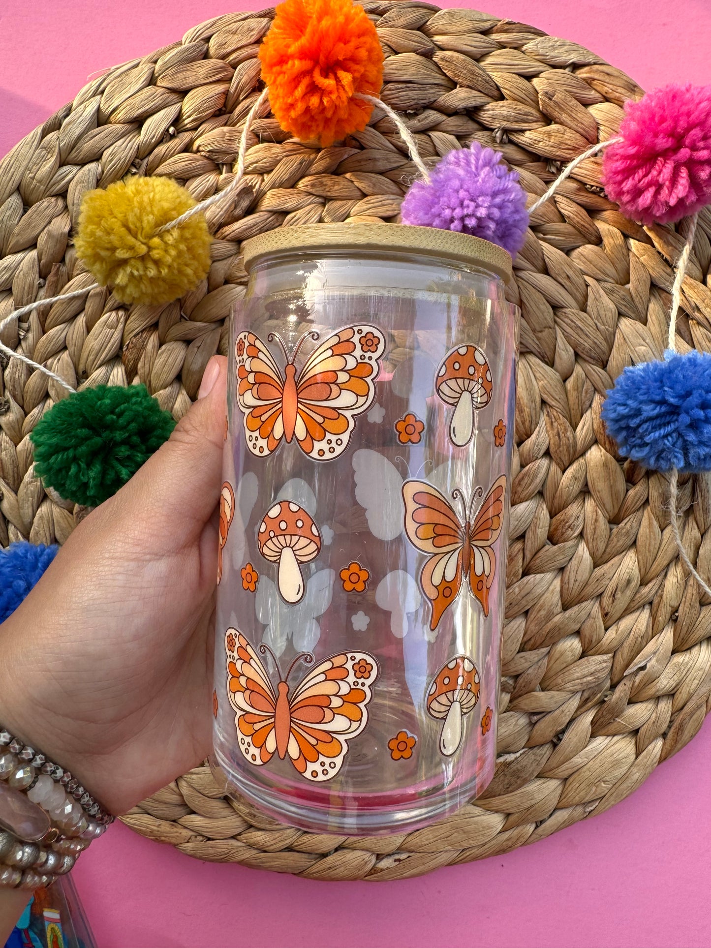 Butterflies & mushroom cup