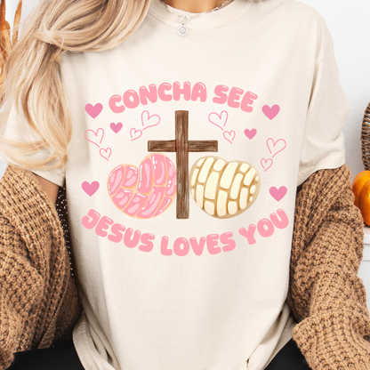 Concha see Jesus loves you t-shirt
