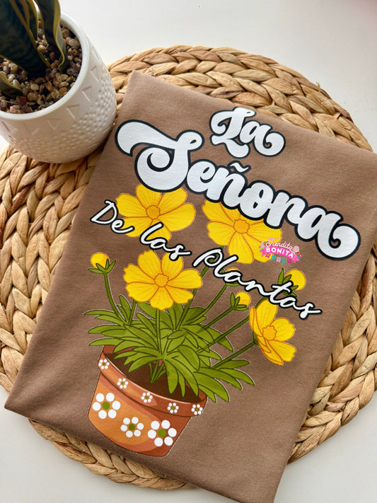 Floral La señora de las plantas tshirt