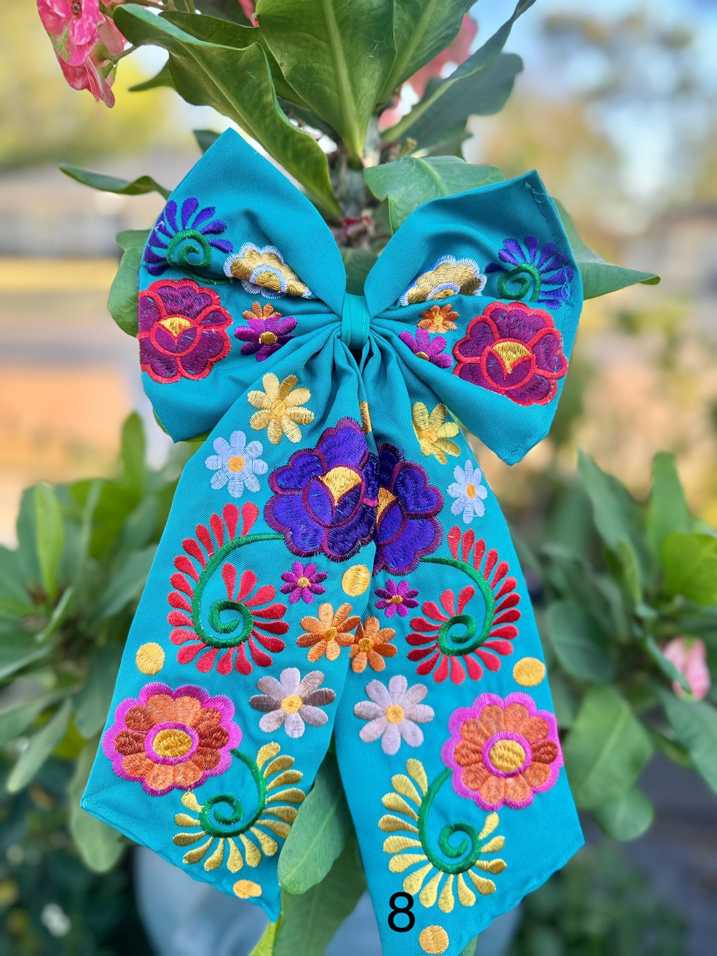 Mexican embroidered bows