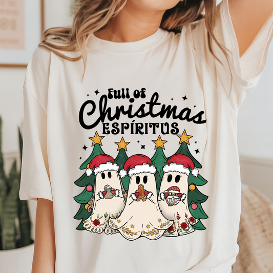 Full of Christmas espíritus t-shirt