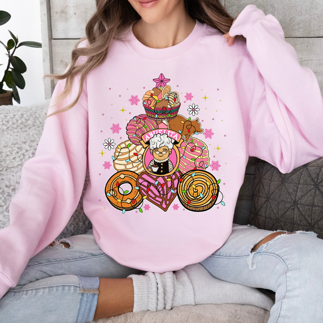 Abuelita Christmas tree crewneck