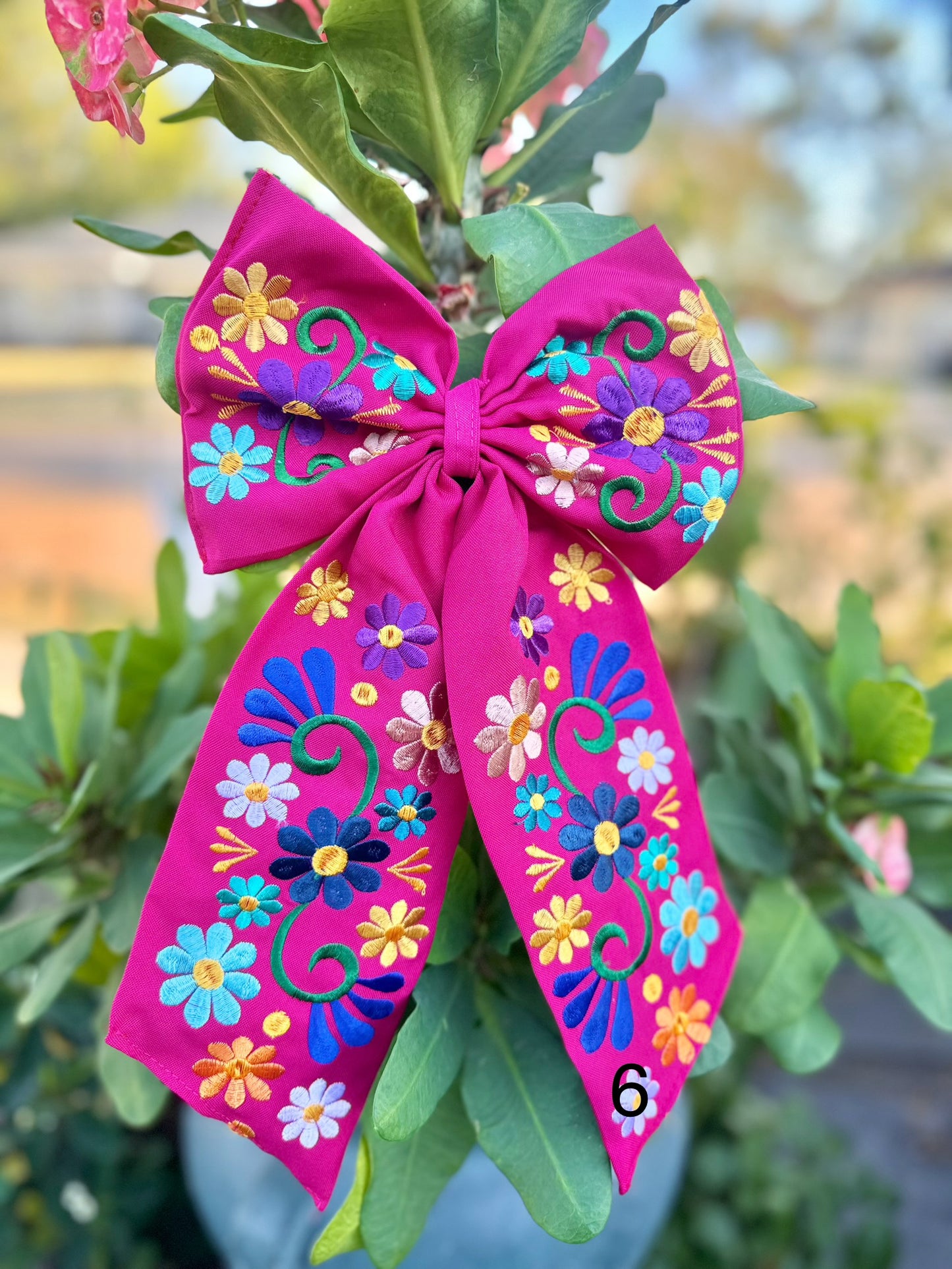 Mexican embroidered bows