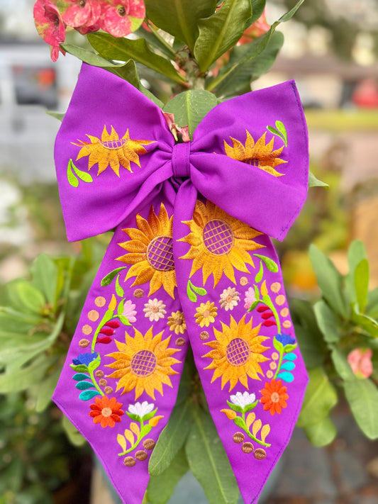 Mexican embroidered bows