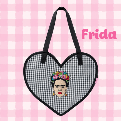 Frida embroidered bolsa de Mercado