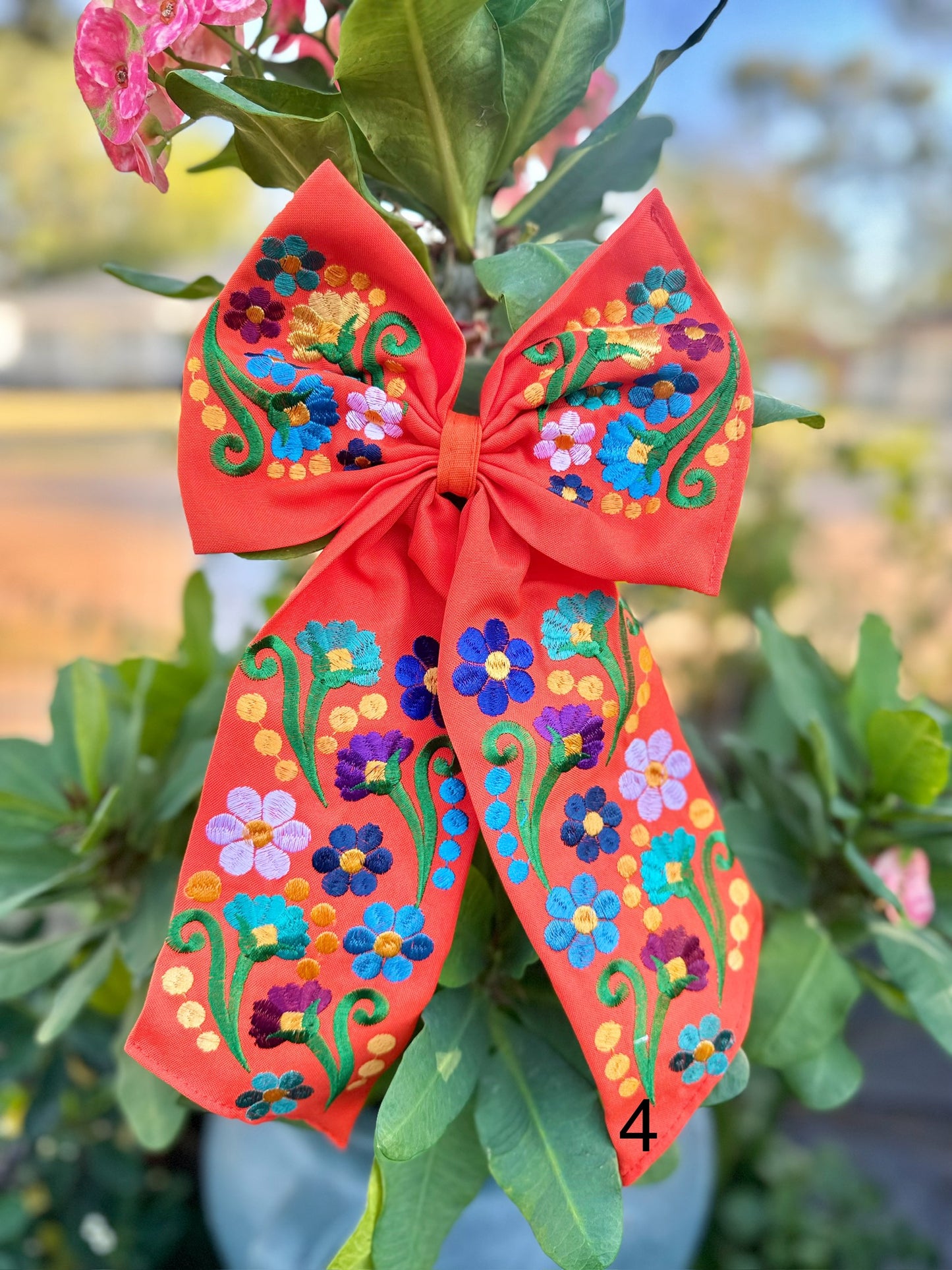 Mexican embroidered bows