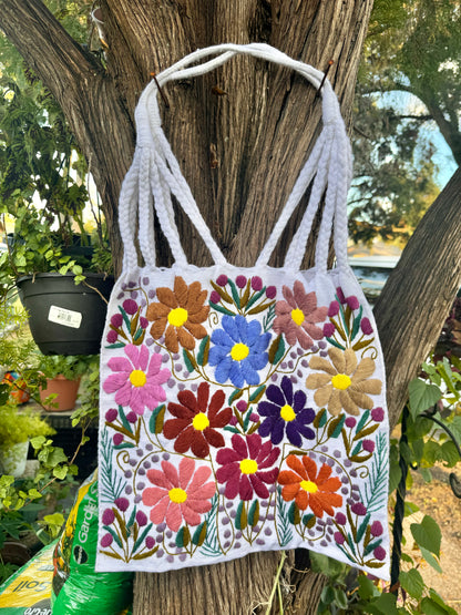 Mexican embroidered tote bags