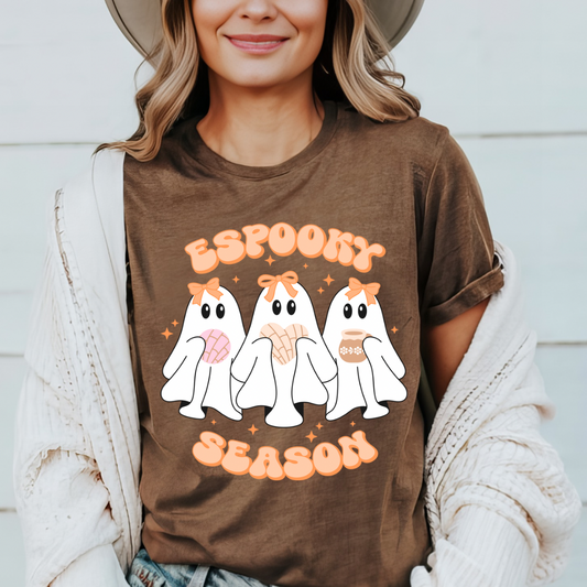 Espooky season brown t-shirt