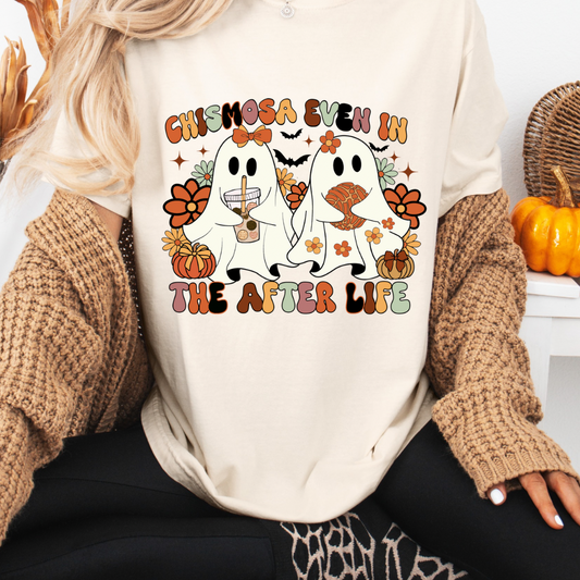 Chismosa even in the after life t-shirt
