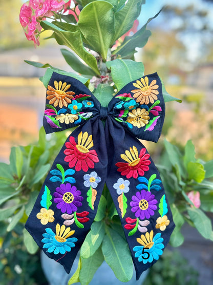 Mexican embroidered bows