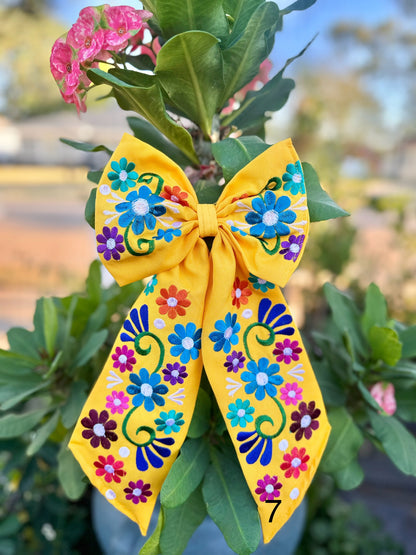 Mexican embroidered bows