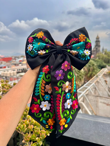 Embroidered bow