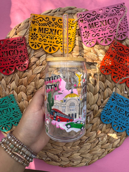 México city glass cup