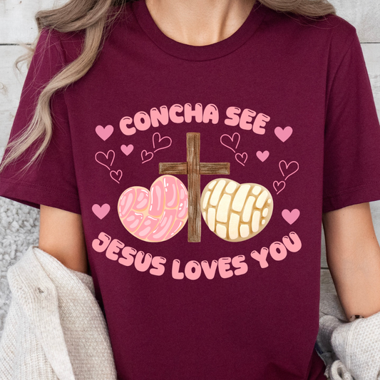 Concha see Jesus loves you t-shirt