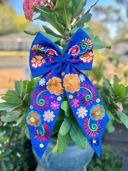 Mexican embroidered bows