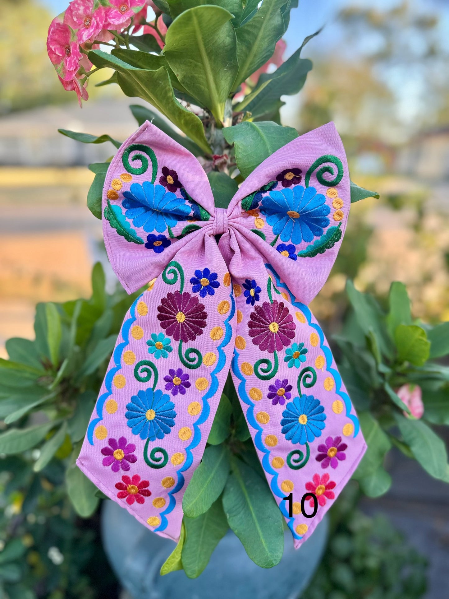 Mexican embroidered bows