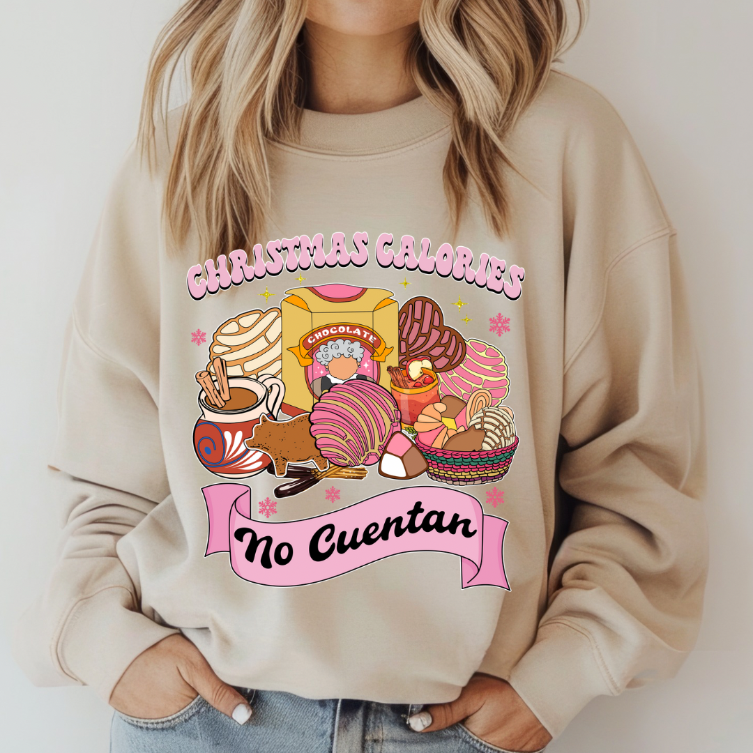 Christmas calorías no cuentan crew neck