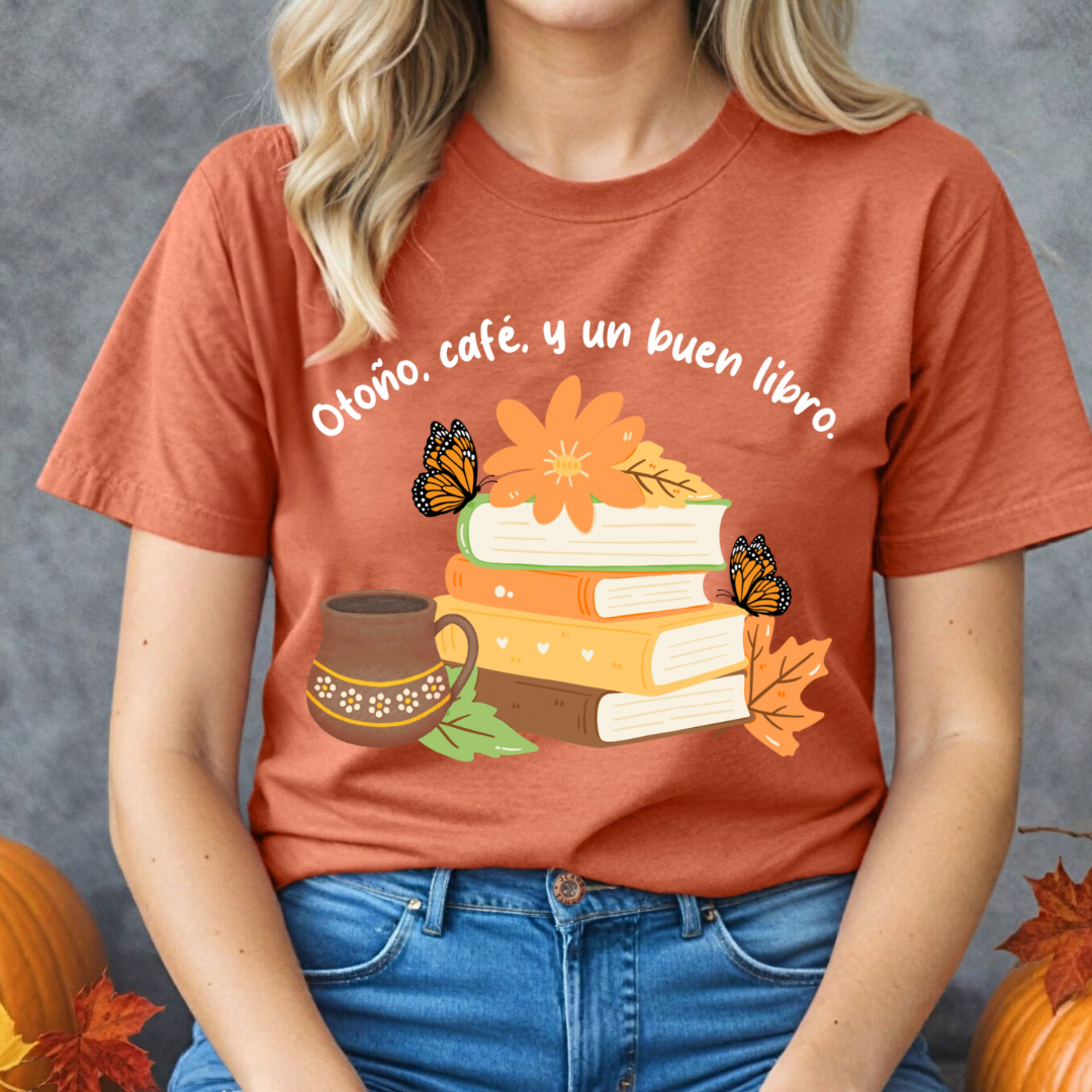 Otoño, cafe, y un buen libro t-shirt