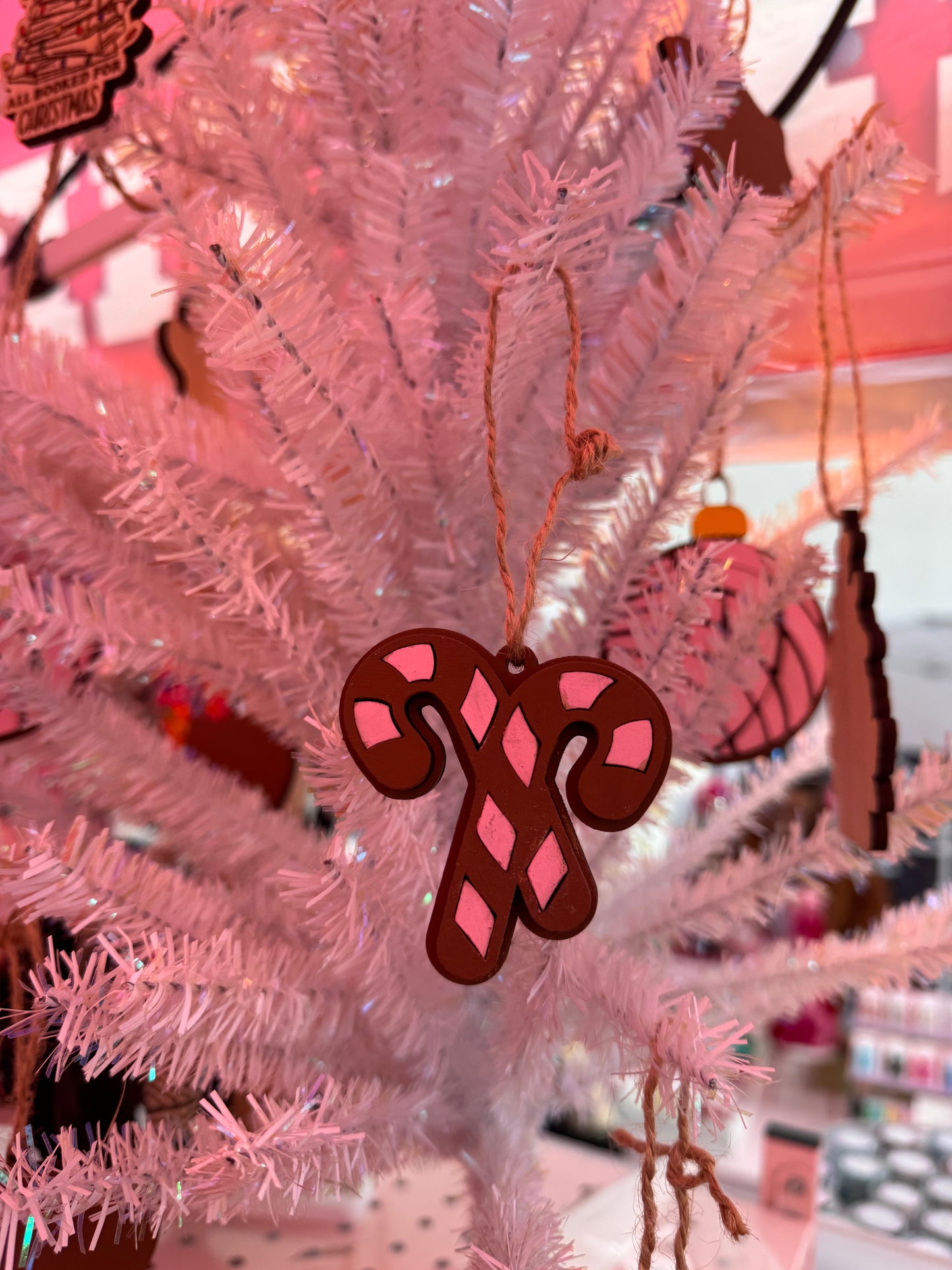 Candy cane ornaments