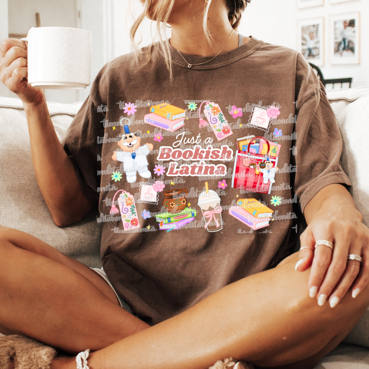 Just a bookish Latina t-shirt