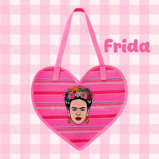 Frida embroidered bolsa de Mercado