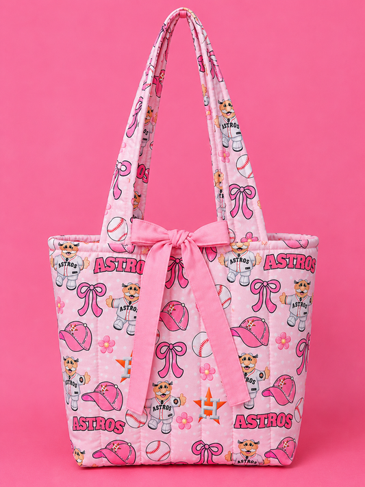 Dr. Simi pink  Astros quilted bag