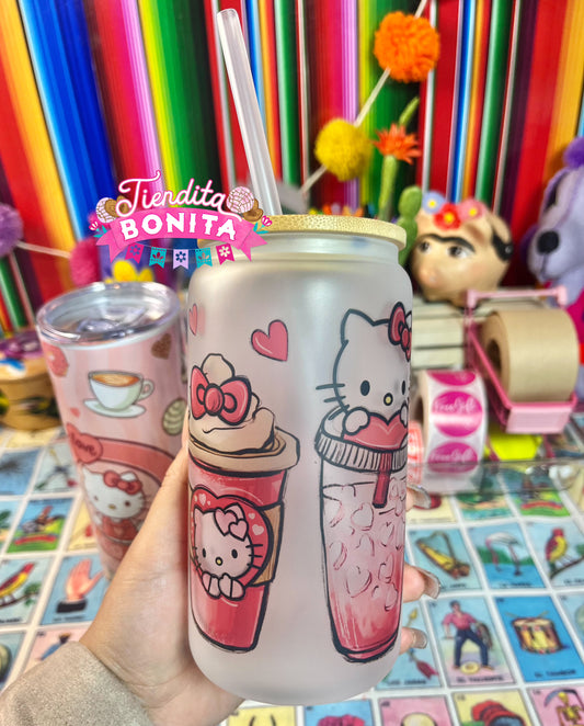 Hello kitty glass can