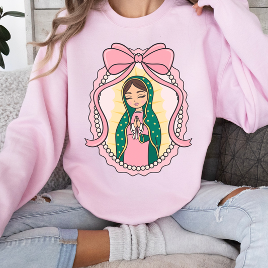 Girly pink Virgencita t-shirt / crewneck