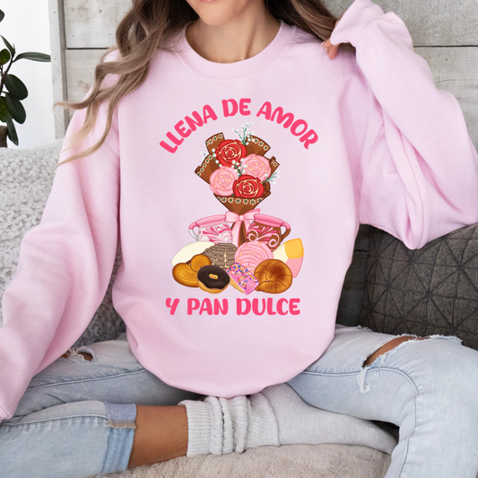 Llena de amor y pan dulce crewneck